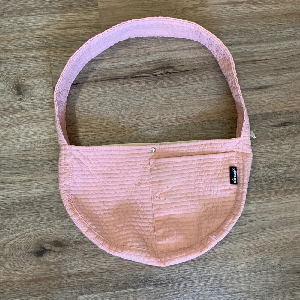 Natuya Pink Quilted Pet Carrier Sling Small Dog Cat Hands Free Travel Bag
